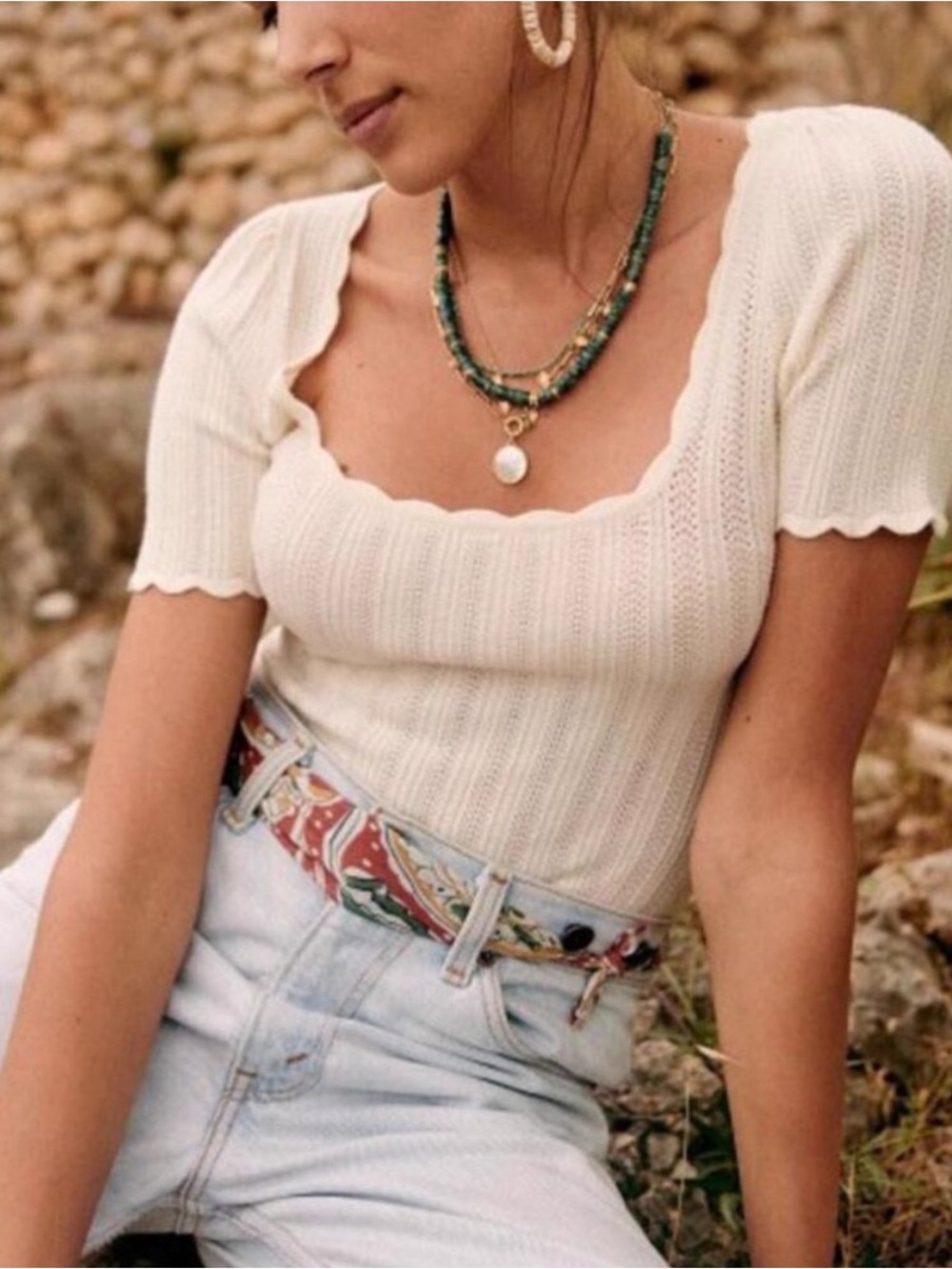 Sezane Anil Jumper - Ecru White
